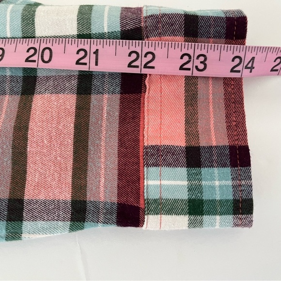 Eddie Bauer Plaid Flannel Button Front Long Sleeve Shirt - Picture 14 of 15